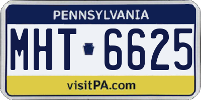 PA license plate MHT6625
