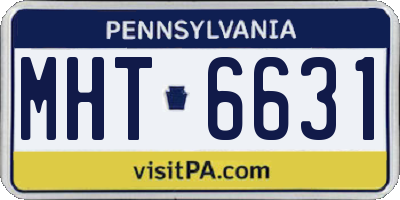 PA license plate MHT6631