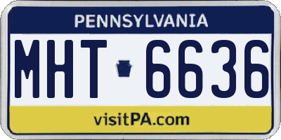 PA license plate MHT6636
