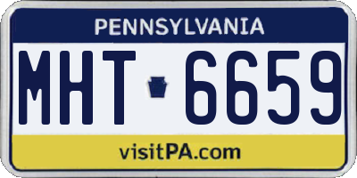 PA license plate MHT6659