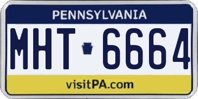 PA license plate MHT6664