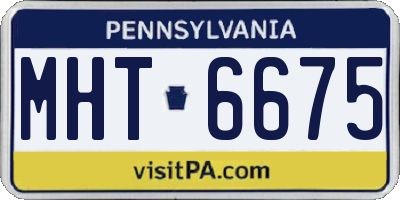 PA license plate MHT6675