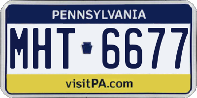 PA license plate MHT6677