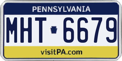 PA license plate MHT6679