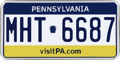 PA license plate MHT6687