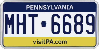 PA license plate MHT6689