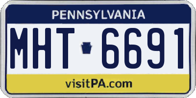 PA license plate MHT6691