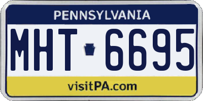 PA license plate MHT6695