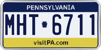PA license plate MHT6711