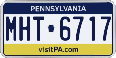 PA license plate MHT6717