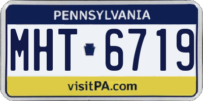 PA license plate MHT6719