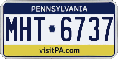 PA license plate MHT6737