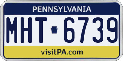 PA license plate MHT6739