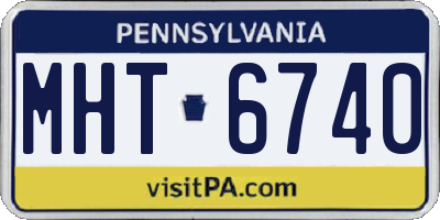 PA license plate MHT6740