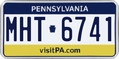 PA license plate MHT6741