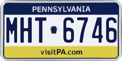 PA license plate MHT6746