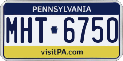 PA license plate MHT6750