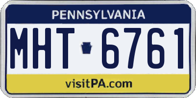 PA license plate MHT6761