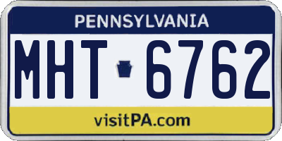 PA license plate MHT6762