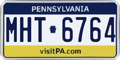PA license plate MHT6764