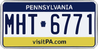PA license plate MHT6771