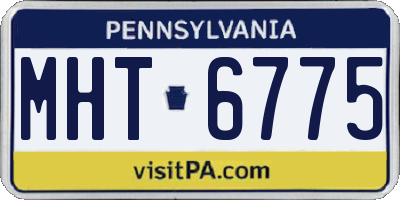 PA license plate MHT6775