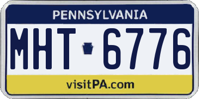 PA license plate MHT6776