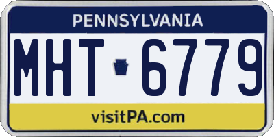 PA license plate MHT6779