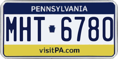 PA license plate MHT6780