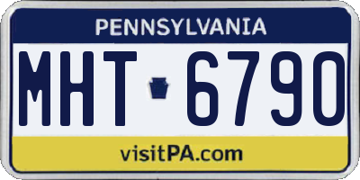 PA license plate MHT6790