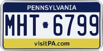 PA license plate MHT6799