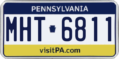 PA license plate MHT6811