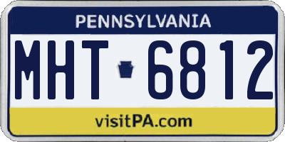 PA license plate MHT6812