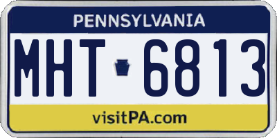 PA license plate MHT6813