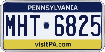 PA license plate MHT6825