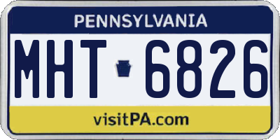 PA license plate MHT6826