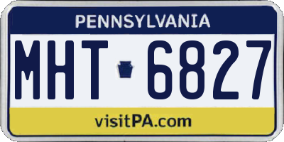 PA license plate MHT6827