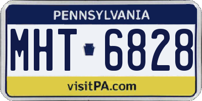 PA license plate MHT6828