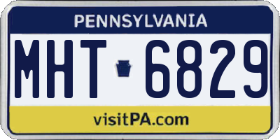 PA license plate MHT6829