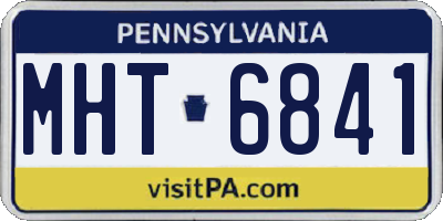 PA license plate MHT6841
