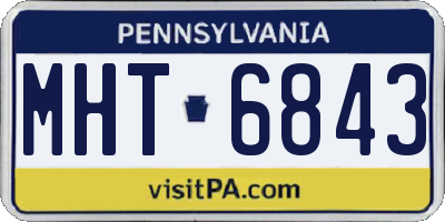 PA license plate MHT6843