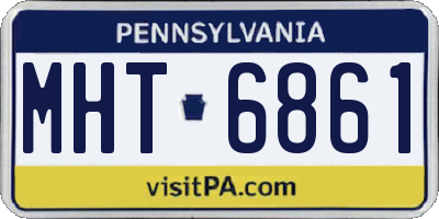 PA license plate MHT6861