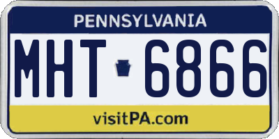 PA license plate MHT6866
