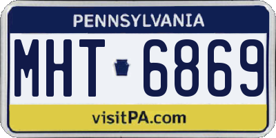PA license plate MHT6869