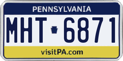 PA license plate MHT6871