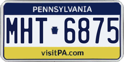 PA license plate MHT6875