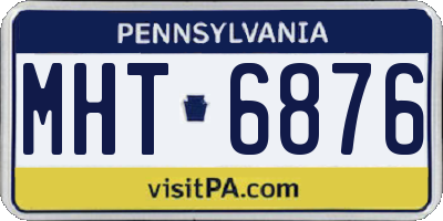 PA license plate MHT6876