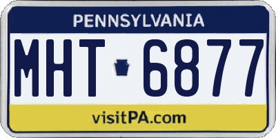 PA license plate MHT6877