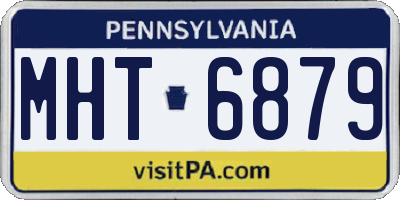 PA license plate MHT6879