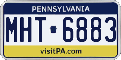 PA license plate MHT6883